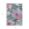 Homeroots 5' X 8' Teal Blue And Aqua Floral Washable Indoor Outdoor Area Rug 611097 - alternate 3