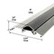 M-D Building Products 3-3/4 in. x 3/4 in. x 72 in. Silver Aluminum and Vinyl Heavy-Duty Low-Profile Threshold 08151 - alternate 4