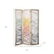 Homeroots 72" Natural Solid Wood Folding Three Panel Screen Room Divider 342767 - alternate 4