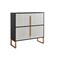Homeroots 42in Black and Gold Wood Accent Cabinet 691665 - alternate 4