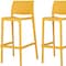 Homeroots Set of Two 30" Yellow Heavy Duty Plastic Low Back Outdoor Bar Height Chairs, 2PK 565365 - alternate 4