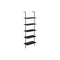 Homeroots 72" Black Metal Five Tier Bookcase 489801 - alternate 1