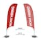 Showdown Displays 10.5 Ft  Value Razor Sail Sign Kit (Single-Sided With Cross Base) - Now Hiring Red Burst 908111-003 - alternate 2
