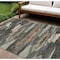 Homeroots 10' X 14' Charcoal Copper And Ivory Abstract Washable Indoor Outdoor Area Rug 612490 - alternate 1