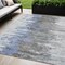 Homeroots 5' X 8' Blue Gray And Silver Abstract Washable Indoor Outdoor Area Rug 582381 - alternate 1