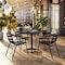 Flash Furniture Lila 31.5in Black Square Aluminum Indoor-Outdoor Table Set with 4 Black Slat Back Chairs TLH-ALUM-32SQ-017BK4-GG - alternate 10