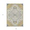 Homeroots 9' X 12' Gold Ivory And Blue Oriental Washable Indoor Outdoor Area Rug 596630 - alternate 3