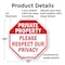 Signmission Private Property Please Respect Our, 10 Inch X 10 Inch, Plastic Sign OC-P-10-149 - alternate 3