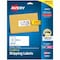 Avery Dennison Precut Label Sheet, White, Paper, PK100 18163 - alternate 1