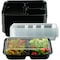 Ecoquality 3 Compartment Black Food Container with Lid for Meal Prep and Takeout, 540PK EQ3CSUSHITRY9X6-540 - alternate 1