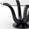 Homeroots 51" Clear and Black Glass and Solid Wood Pedestal Base Round Top Dining Table 633116 - alternate 4