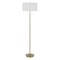 Homeroots 64" Brass Two Light Traditional Shaped Floor Lamp With White Rectangular Shade 526301 - alternate 1
