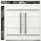 Vdomdoors Metal Double Doors Deux 1705 White Enamel 1 Sidelight and Top Transom Entry Modern Painted 84x110 ( DEUX1705DEXD-BEM-W72+12xH96+14-LH-I - alternate 2