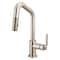 Brizo Litze Pull-Down Prep Faucet with Angle Spout, Industrial Handle Stainless 63964LF-SS - alternate 2