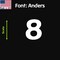 Aacc Self-Adhesive Vinyl Number: 8, Size: 18 in. Color: White Font: Anders, 1 sticker AACC-Anders-N8-White-I18x1 - alternate 1