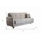 Homeroots 81" Silver Microfiber Sleeper Sofa And Toss Pillows With Brown Legs 607200 - alternate 2