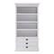 Homeroots 75" White Solid Wood Four Tier Bookcase 397124 - alternate 1