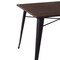 Homeroots 32" Brown And Black Rectangular Solid Wood and Steel Dining Table 483396 - alternate 4