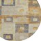 Homeroots 8' Linen Blue And Copper Round Geometric Washable Indoor Outdoor Area Rug 605045 - alternate 3