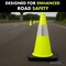 Traffic Kontrol 18in Traffic Safety Cone, 3Lbs, Lime, 6in Hi Intensity Reflective Collars, Bulk Pallet, 1856PK TKTC-18-3-LM-1C-1856 - alternate 3