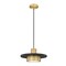 Z-Lite Ludo Matte Black + Modern Gold 1 Light Pendant 829P12-MB-MGLD-LED - alternate 1