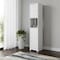 Homeroots 16in White Wood Accent Cabinet With Two Doors 477659 - alternate 3