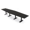 Skutchi Designs 14 Person Conference Table With Power Unit | 14' Hexagon Table | Harmony Series HAR-HEX.IR-48X168-T.BK-U999ST19-EBLK - alternate 1