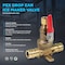 Everflow PEX Ax1/4" COMP Ice Maker - Humidifer Shut Off Valve with Drop Ears 1/2" WIMV12-NL - alternate 4