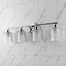 Jonathan Y Spaulding Vintage 31.5" 4-Light Iron/Chevron Pattern Glass Farmhouse Cottage LED Vanity Light, Chrome JYL3551A - alternate 6
