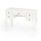 Homeroots 40" White Acacia Wood Writing Desk With Five Drawers 389451 - alternate 1
