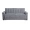 Homeroots 83" Dark Gray Sleeper USB Sleeper Sofa And Toss Pillow With Black Legs 559224 - alternate 1