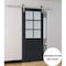 Sartodoors Sturdy Barn Door Frosted Glass 42x80 Solid Core Modern Interior VEREGIO7339BD-S-ANT-42 - alternate 1