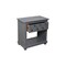 Homeroots 28" Gray Solid Wood Distressed One Drawer Nightstand 555402 - alternate 5