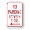 Signmission No Parking Between Signs With Left Arrow, Heavy-Gauge Aluminum, 18" x 24", A-1824-25055 A-1824-25055 - alternate 1