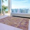 Homeroots 5' X 8' Rust Gold And Blush Aztec Washable Indoor Outdoor Area Rug 615789 - alternate 5