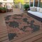 Homeroots 8' X 10' Chocolate And Charcoal Abstract Washable Indoor Outdoor Area Rug 614524 - alternate 5
