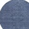 Homeroots 8' Navy Blue And Charcoal Round Floral Washable Indoor Outdoor Area Rug 604230 - alternate 5