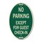 Signmission Parking Reserved for Guests Only, 12 Inch X 18 Inch Architectural Oval, Heavy Gauge Aluminum A-OV-G-1218-23386 - alternate 1