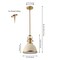 Jonathan Y Homer 10" 1-Light Modern Industrial Metal LED Dome Pendant, Almond/Brass Gold JYL9535F - alternate 3