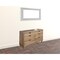 Homeroots 56" Natural Solid Wood Four Drawer Double Dresser 524552 - alternate 3