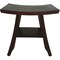 Homeroots Compact Curvilinear Teak Shower Or Outdoor Bench With Shelf In Brown Finish 376695 - alternate 1