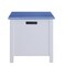 Homeroots 21" X 32" X 21" White Blue Wood Youth Chest 347561 - alternate 2