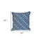 Homeroots 20" Blue Greek Key Cotton Throw Pillow 529220 - alternate 4