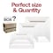 Smarty Had A Party White Square Plastic Plates Dinnerware Value Set (120 Dinner Plates + 120 Salad Plates), 240PK 6919VP-CASE - alternate 6