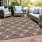 Homeroots 3' X 5' Brown And Beige Geometric Washable Indoor Outdoor Area Rug 594695 - alternate 3