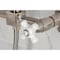 Kingston Brass Two-Handle Wall Mount Bridge Kitchen Faucet with Brass Sprayer, Brushed Nickel KS2448PXBS - alternate 2