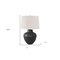 Homeroots 26" Black Metal Urn Table Lamp With Cream Empire Shade  545803 - alternate 3