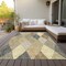 Homeroots 8' X 10' Brown Gold And Taupe Argyle Washable Indoor Outdoor Area Rug 613708 - alternate 3