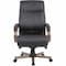Lorell Wood Base Leather High-back Executive Chair LLR69590 - alternate 2