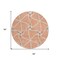 Homeroots 8' Salmon And Ivory Round Geometric Washable Indoor Outdoor Area Rug 612901 - alternate 6
